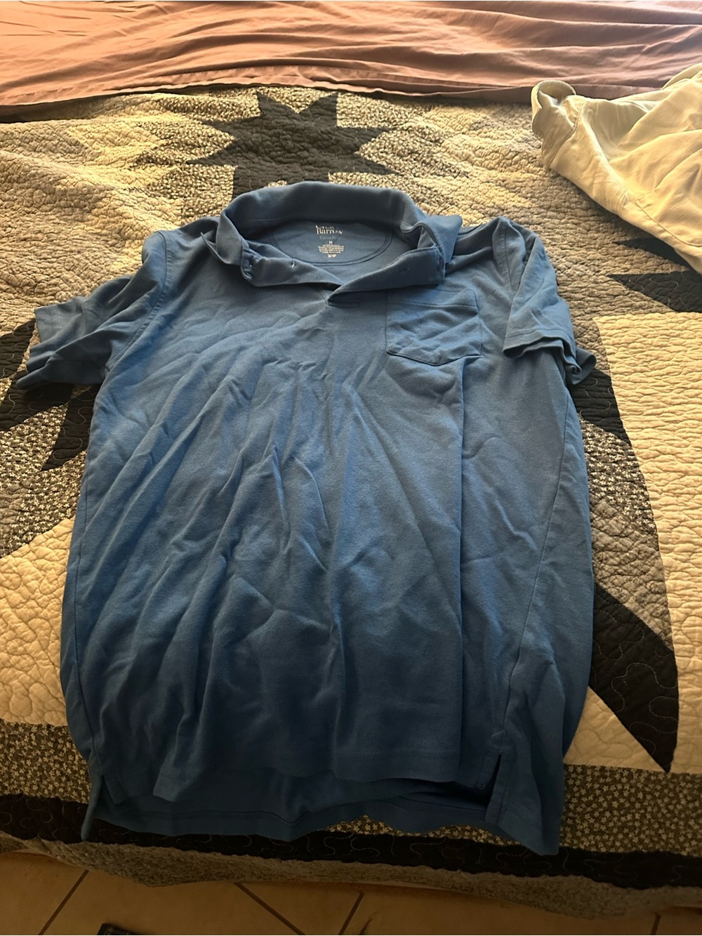 croft & barrow Men's Light Blue Polo with Chest Pocket